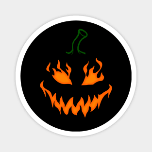 Halloween Pumpink in Fire Magnet